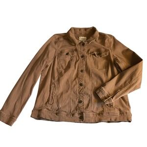 Sonoma Goods For Life Everyday Jacket XXL Clay Brown Distressed Denim Trucker‎